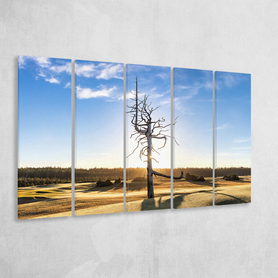 Old Macdonald Golf Course, Ghost Tree, 5 Panels Extra Large Canvas Prints Wall Art Decor