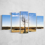 Old Macdonald Golf Course, Ghost Tree, Golf Art Print, 5 Panels Canvas Prints Wall Art Decor