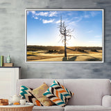 Old Macdonald Golf Course, Ghost Tree, Golf Art Print, Framed Canvas Prints Wall Art Decor, Floating Frame