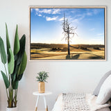 Old Macdonald Golf Course, Ghost Tree, Golf Art Print, Framed Canvas Prints Wall Art Decor, Floating Frame