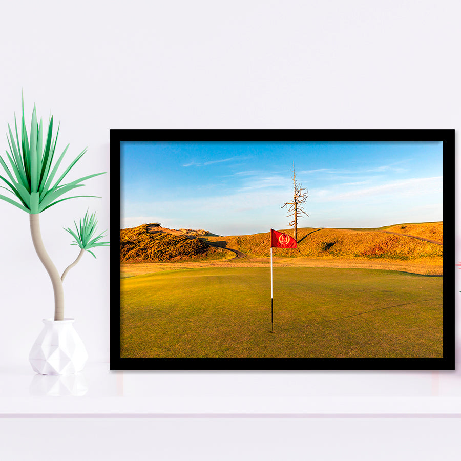 Old Macdonald Golf Course, Hole 2 With Ghost Tree, Golf Sport Print, Golf Lover, Framed Art Prints Home Decor