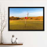 Old Macdonald Golf Course, Hole 2 With Ghost Tree, Golf Art Print, Framed Canvas Prints Wall Art Decor, Floating Frame