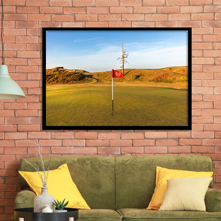 Old Macdonald Golf Course, Hole 2 With Ghost Tree, Golf Sport Print, Golf Lover, Framed Art Prints Home Decor