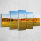 Old Macdonald Golf Course, Hole 2 With Ghost Tree, Golf Art Print, 5 Panels Canvas Prints Wall Art Decor