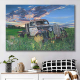 Old Pickup Truck Paintings Canvas Prints Wall Art - Painting Canvas, Wall Decor, Home Decor, Painting Prints, For Sale