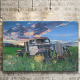 Old Pickup Truck Paintings Canvas Prints Wall Art - Painting Canvas, Wall Decor, Home Decor, Painting Prints, For Sale