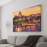 Old Quebec City, Quebec Skyline Canvas Prints Wall Art Home Decor - Painting Canvas, Ready to hang