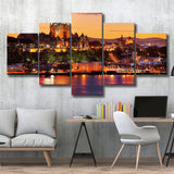 Old Quebec City, Quebec Skyline Multi Panels,Canvas Prints Wall Art Home Decor