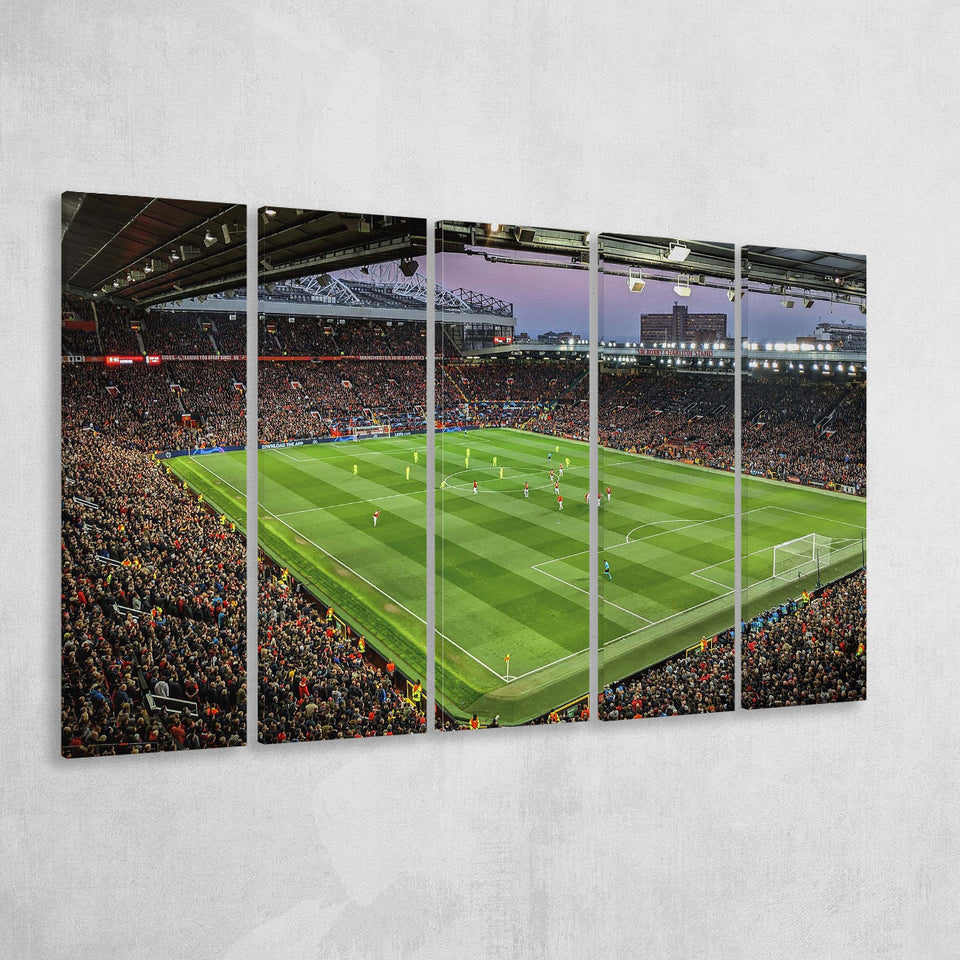 Old Trafford Stadium Canvas Prints Manchester United Wall Art Football,Multi Panels B,Sport Stadium Art Prints, Fan Gift