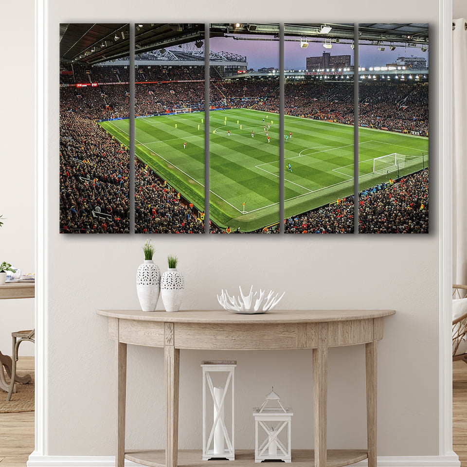 Old Trafford Stadium Canvas Prints Manchester United Wall Art Football,Multi Panels B,Sport Stadium Art Prints, Fan Gift
