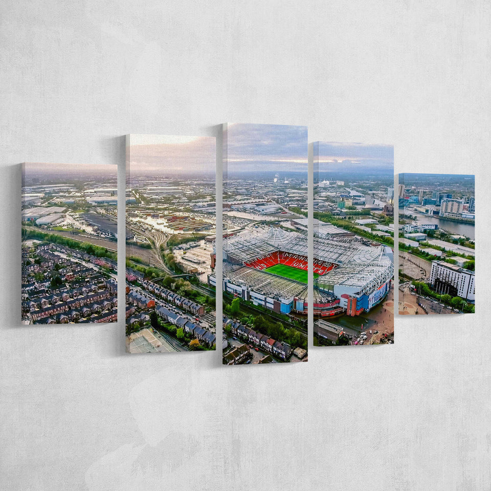 Old Trafford Stadium Canvas Prints Stadium Wall Art,Multi Panels,Sport Stadium Art Prints, Fan Gift
