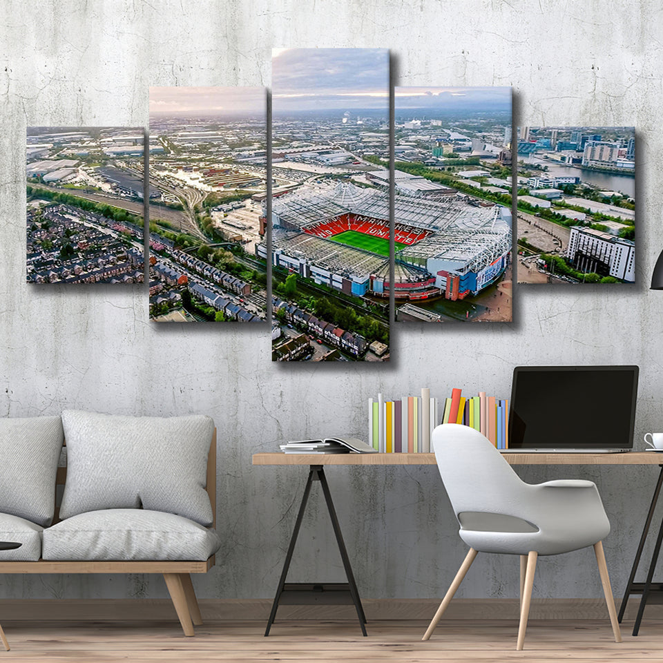 Old Trafford Stadium Canvas Prints Stadium Wall Art,Multi Panels,Sport Stadium Art Prints, Fan Gift
