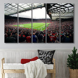Old Trafford Full House Stadium, Stadium Canvas, Sport Art, Gift for him, Multi Panels B, Canvas Prints Wall Art Decor