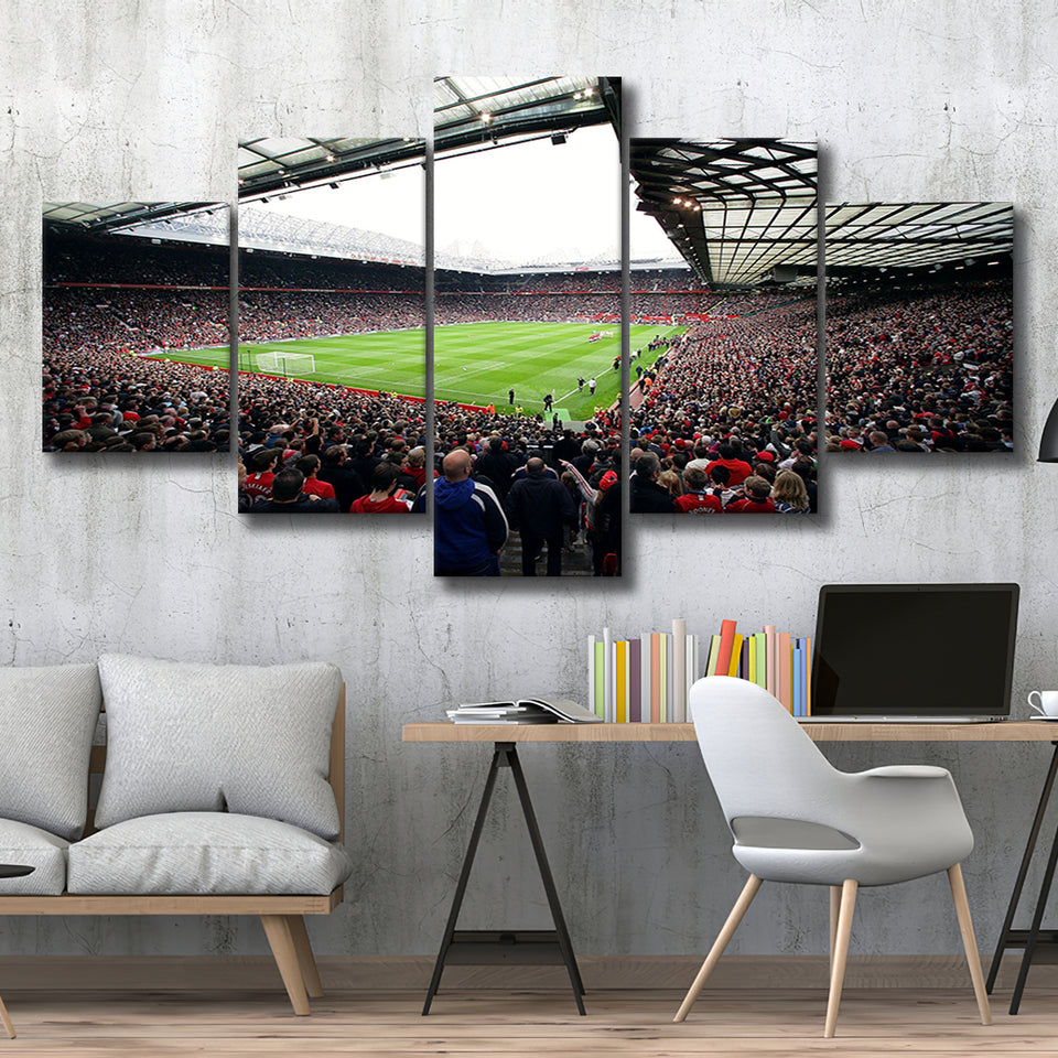 Old Trafford Full House Stadium, Stadium Canvas, Sport Art, Large Canvas, Multi Panels, Canvas Prints Wall Art Decor