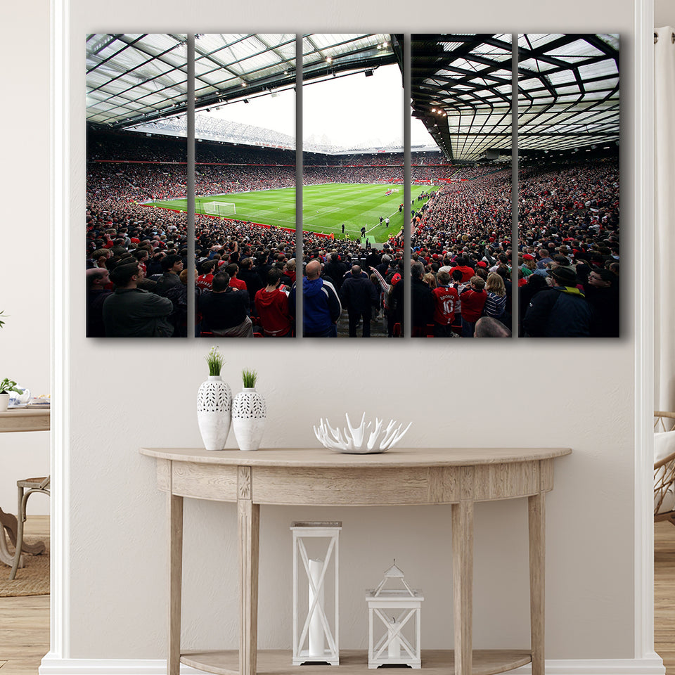 Old Trafford Full House Stadium, Stadium Canvas, Sport Art, Gift for him, Multi Panels B, Canvas Prints Wall Art Decor