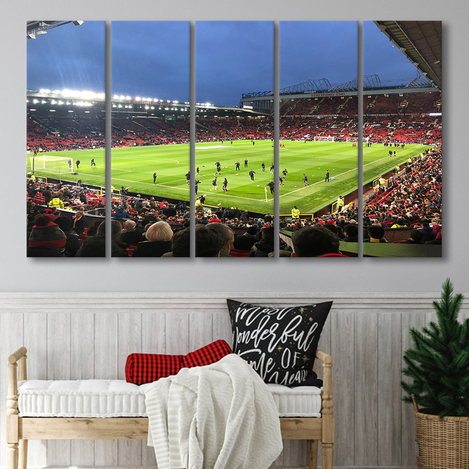 Old Trafford Game, Stadium Canvas, Sport Art, Gift for him, Multi Panels B, Canvas Prints Wall Art Decor