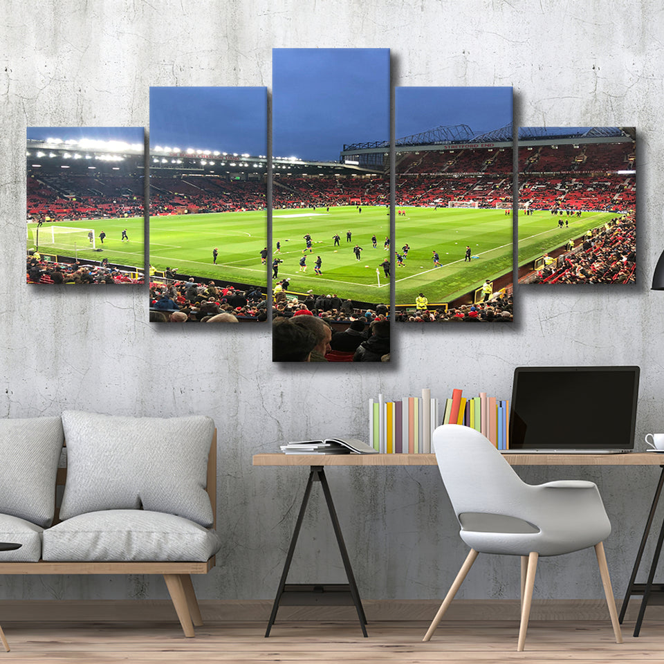 Old Trafford Game, Stadium Canvas, Sport Art, Large Canvas, Multi Panels, Canvas Prints Wall Art Decor