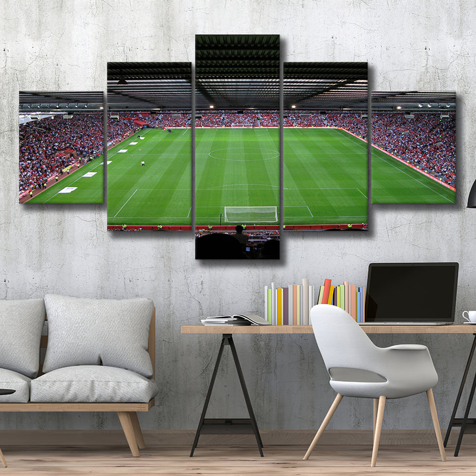 Old Trafford Soccer Field, Stadium Canvas, Sport Art, Large Canvas, Multi Panels, Canvas Prints Wall Art Decor