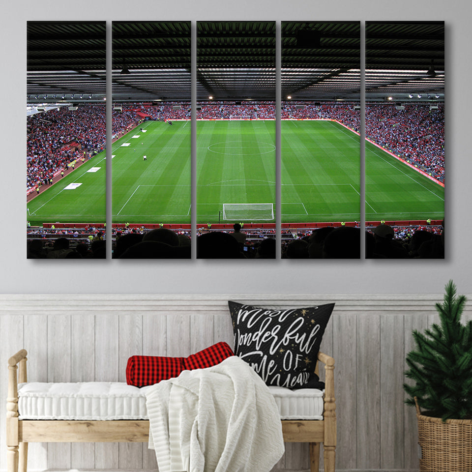 Old Trafford Soccer Field, Stadium Canvas, Sport Art, Gift for him, Multi Panels B, Canvas Prints Wall Art Decor