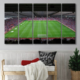 Old Trafford Soccer Field, Stadium Canvas, Sport Art, Gift for him, Multi Panels B, Canvas Prints Wall Art Decor