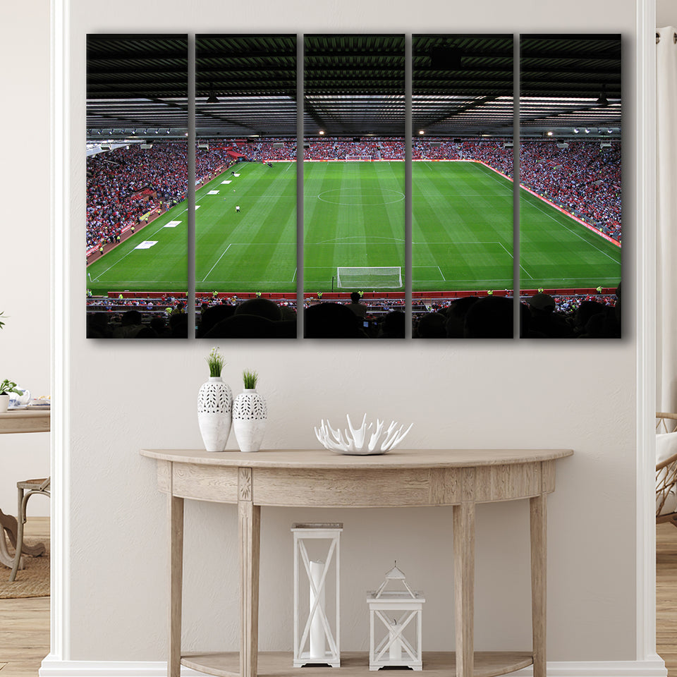 Old Trafford Soccer Field, Stadium Canvas, Sport Art, Gift for him, Multi Panels B, Canvas Prints Wall Art Decor