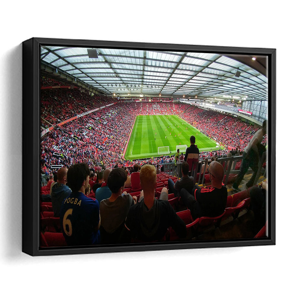 Old Trafford Stadium Angle View, Stadium Canvas, Sport Art, Gift for him, Framed Canvas Prints Wall Art Decor, Framed Picture