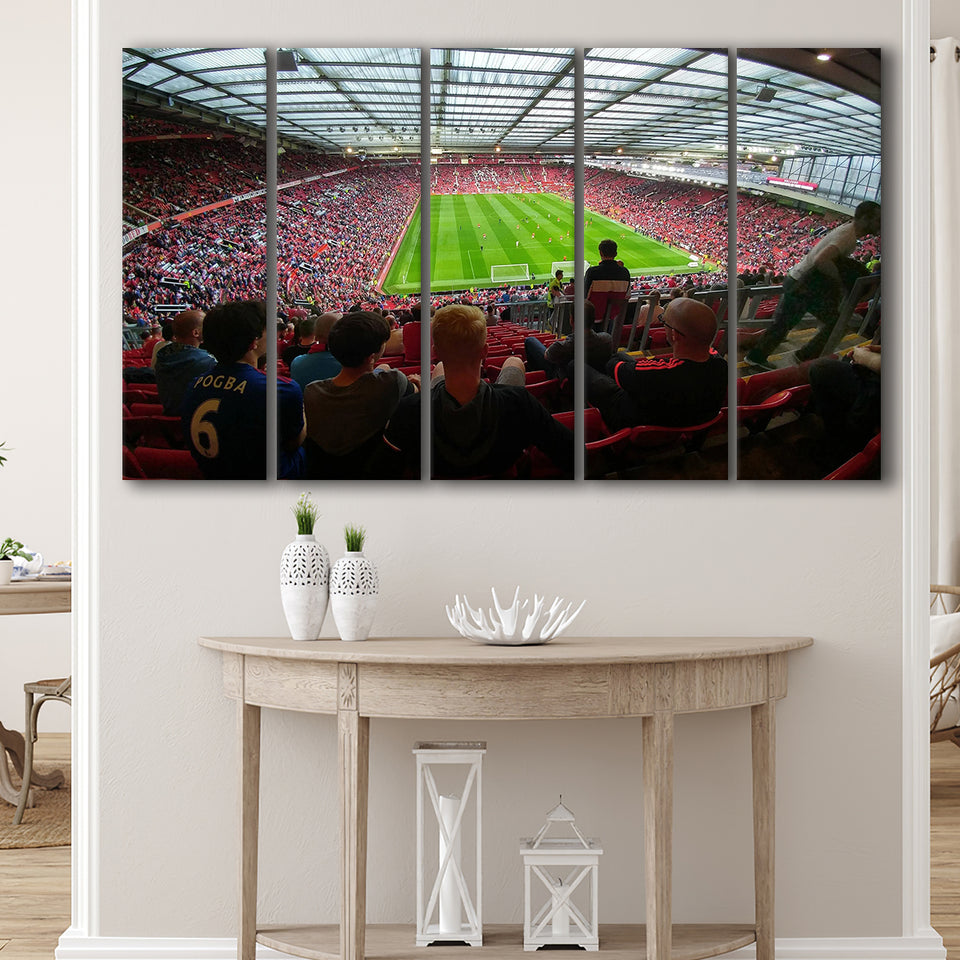 Old Trafford Stadium Angle View, Stadium Canvas, Sport Art, Gift for him, Multi Panels B, Canvas Prints Wall Art Decor