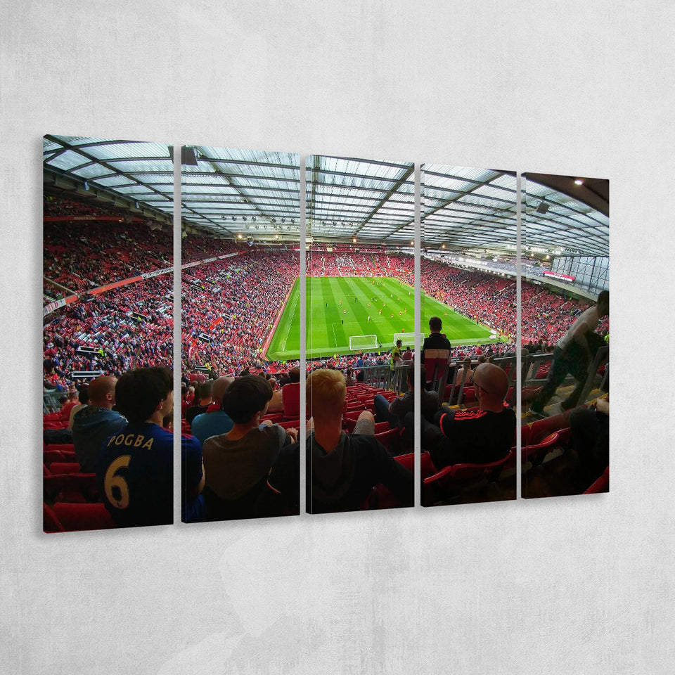 Old Trafford Stadium Angle View, Stadium Canvas, Sport Art, Gift for him, Multi Panels B, Canvas Prints Wall Art Decor