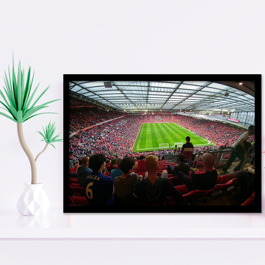 Old Trafford Stadium Angle View, Stadium Canvas, Sport Art, Gift for him, Framed Art Prints Wall Art Decor, Framed Picture