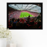 Old Trafford Stadium Angle View, Stadium Canvas, Sport Art, Gift for him, Framed Canvas Prints Wall Art Decor, Framed Picture