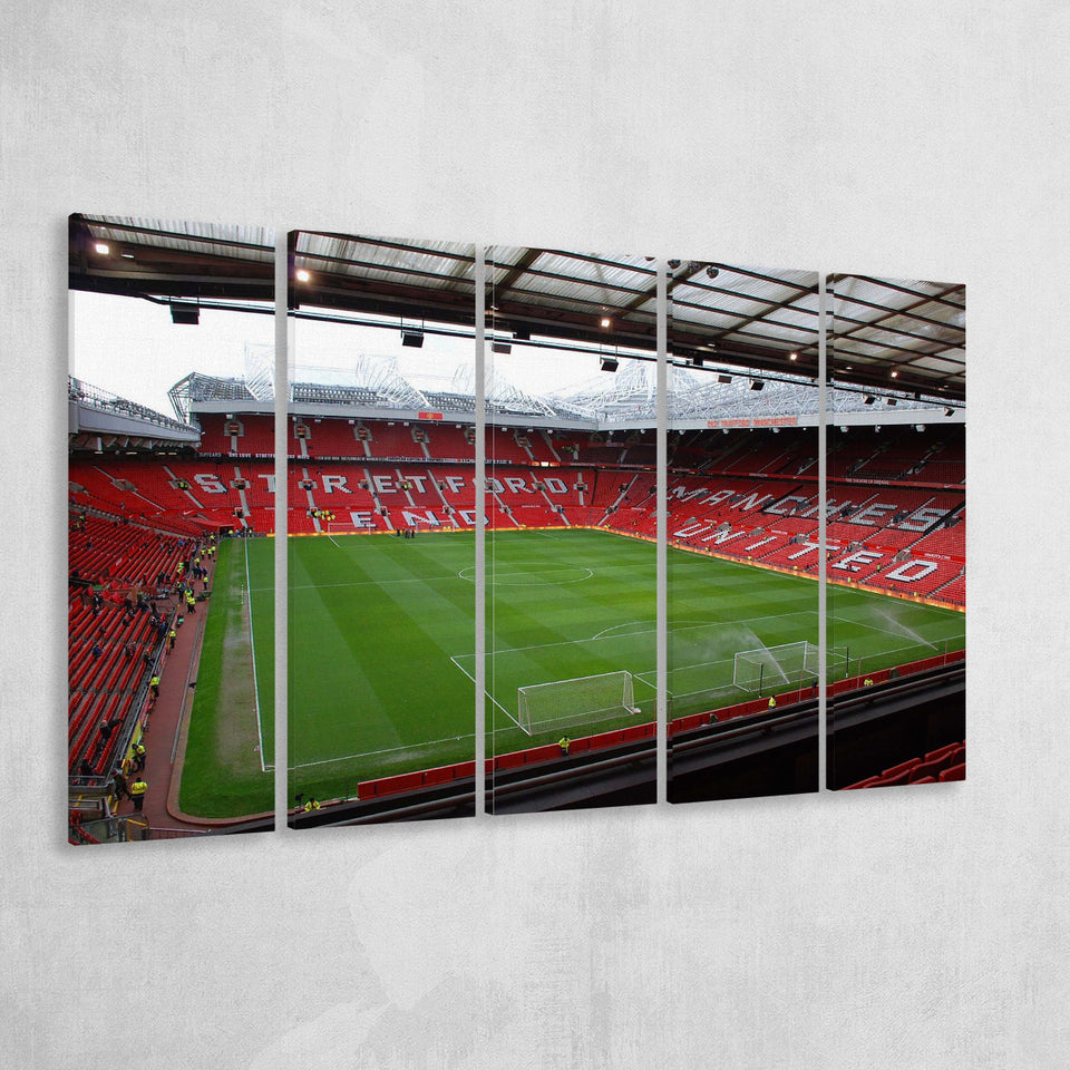 Old Trafford Stadium Canvas Prints Wall Art Football,Multi Panels B,Sport Stadium Art Prints, Fan Gift