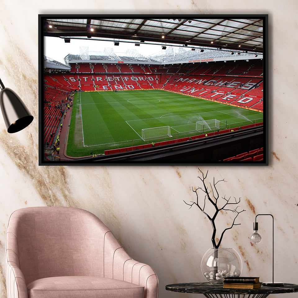 Old Trafford Stadium Framed Canvas Prints Wall Art Football,Sport Stadium Art Prints, Fan Gift