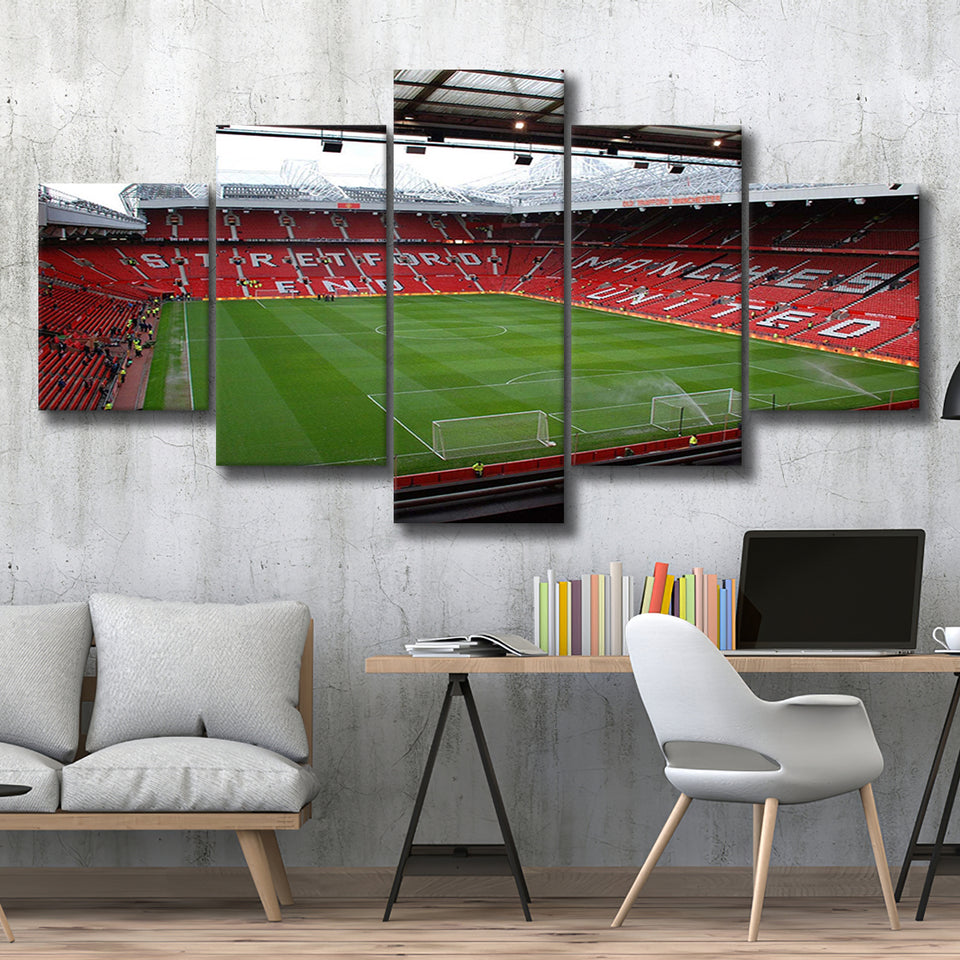 Old Trafford Stadium Canvas Prints Wall Art Football,Multi Panels,Sport Stadium Art Prints, Fan Gift