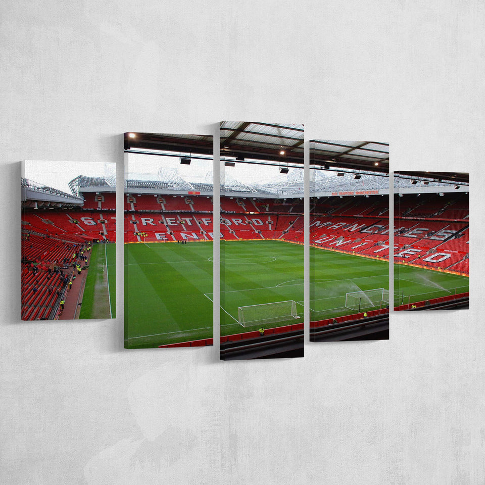 Old Trafford Stadium Canvas Prints Wall Art Football,Multi Panels,Sport Stadium Art Prints, Fan Gift