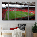 Old Trafford Stadium Canvas Prints Wall Art Football,Multi Panels B,Sport Stadium Art Prints, Fan Gift