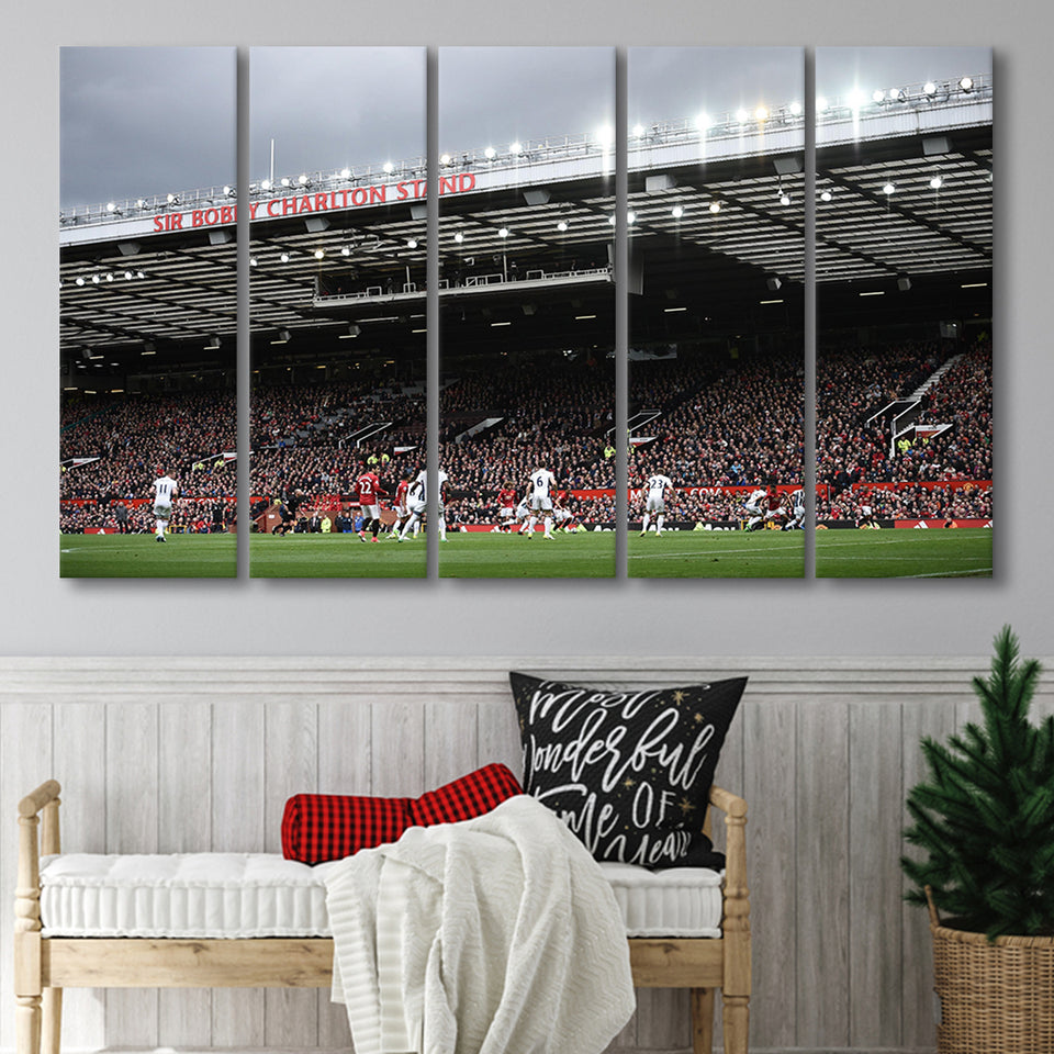 Old Trafford Stadium, Stadium Canvas, Sport Art, Gift for him, Multi Panels B, Canvas Prints Wall Art Decor