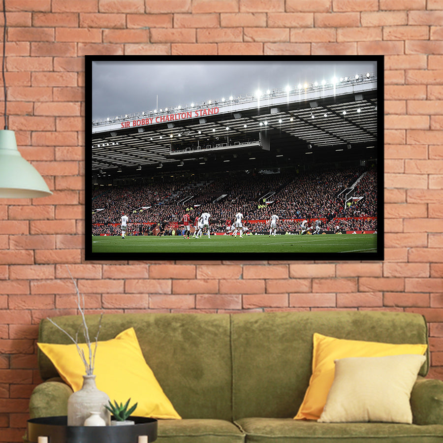 Old Trafford Stadium, Stadium Canvas, Sport Art, Gift for him, Framed Art Prints Wall Art Decor, Framed Picture
