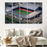 Old Trafford In Stretford 5 Pieces B Canvas Prints Wall Art - Painting Canvas, Multi Panels,5 Panel, Wall Decor