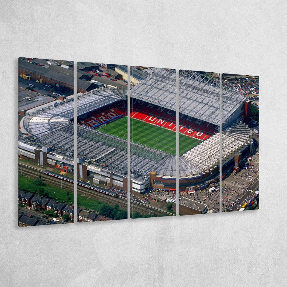 Old Trafford in Stretford, Stadium Canvas, Sport Art, Gift for him, Multi Panels B, Canvas Prints Wall Art Decor