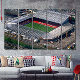 Old Trafford In Stretford 5 Pieces B Canvas Prints Wall Art - Painting Canvas, Multi Panels,5 Panel, Wall Decor