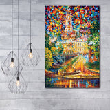 Paris Eiffel Tower Lighted Canvas Wall Art - Canvas Prints, Prints For Sale, Painting Canvas,Canvas On Sale