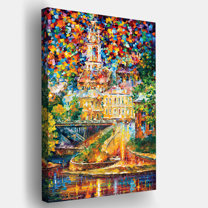 Paris Eiffel Tower Lighted Canvas Wall Art - Canvas Prints, Prints For Sale, Painting Canvas,Canvas On Sale