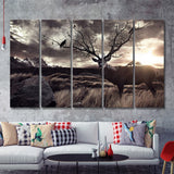Old Deer In The Sunset 5 Pieces B Canvas Prints Wall Art - Painting Canvas,Wall Decor, Multi Panel,5 Panels