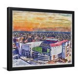 Ole Miss Rebels Vaught–Hemingway Stadium Watercolor, Sport Prints Fan Gift, Framed Art Prints Wall Art Decor