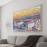 Ole Miss Rebels Vaught–Hemingway Stadium Watercolor, Sport Art Prints Fan Gift, Canvas Prints Wall Art Decor