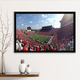 Ole Miss Rebels Framed Canvas Prints Wall Art Vaught Hemingway Stadium,Sport Stadium Art Prints, Fan Gift