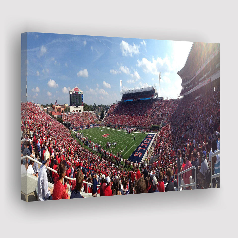 Ole Miss Rebels Wall Art Vaught Hemingway Stadium,Sport Stadium Art Prints, Fan Gift, Wall Decor