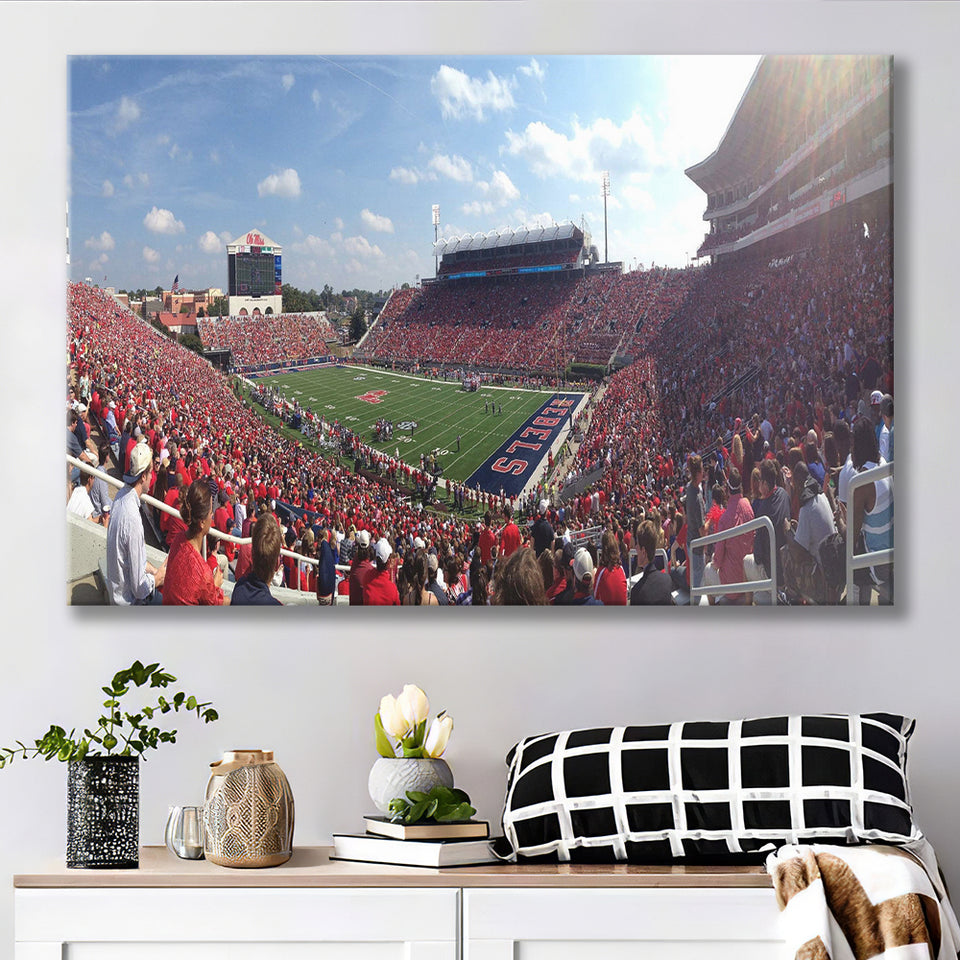 Ole Miss Rebels Wall Art Vaught Hemingway Stadium,Sport Stadium Art Prints, Fan Gift, Wall Decor