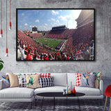 Ole Miss Rebels Framed Canvas Prints Wall Art Vaught Hemingway Stadium,Sport Stadium Art Prints, Fan Gift