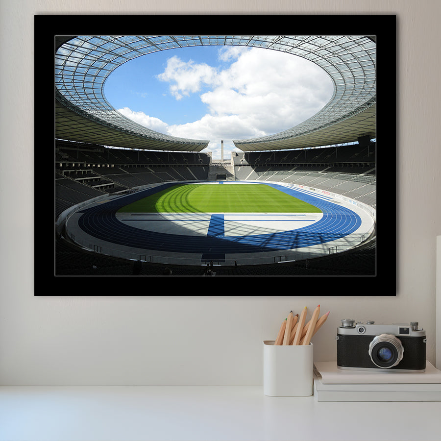 Olympiastadion Stadium in Berlin, Stadium Canvas, Sport Art, Gift for him, Framed Art Prints Wall Art Decor, Framed Picture